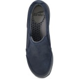 Chaussure Pippy Imperméables Navy Burnished Suede Slip-On pour Femmes par Dansko