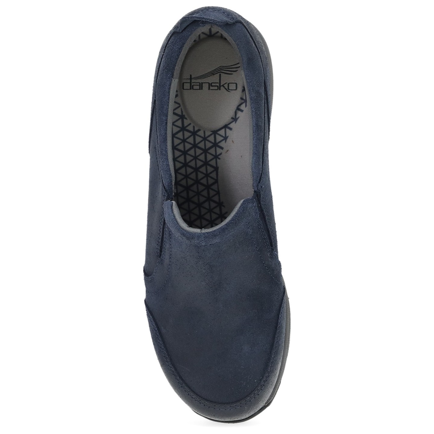 Chaussure Pippy Imperméables Navy Burnished Suede Slip-On pour Femmes par Dansko
