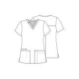 WW630 Workwear Core Stretch Haut avec 3 Poches à Col en V par Cherokee