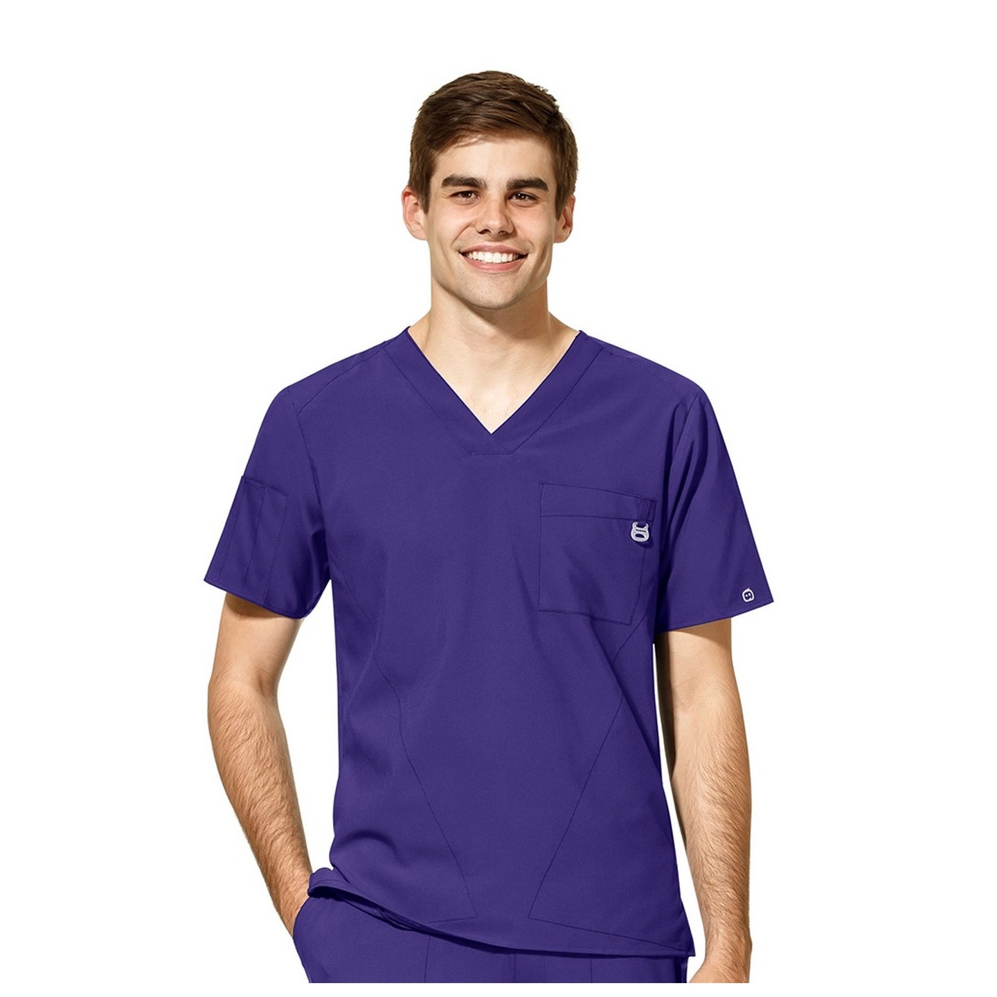 6055 W123 par WonderWink Haut à Col pour Homme