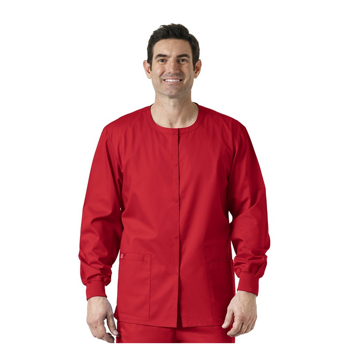 800 WonderWORK Manteau Unisexe avec Col Rond et Fermature à Pression