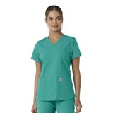 C12313 Carhartt Force Essentials V-Neck Top with Knit Side Panels