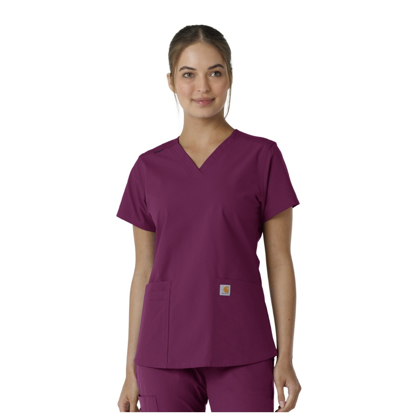 C12313 Carhartt Force Essentials Haut à Col en V avec Panneaux en Tricot