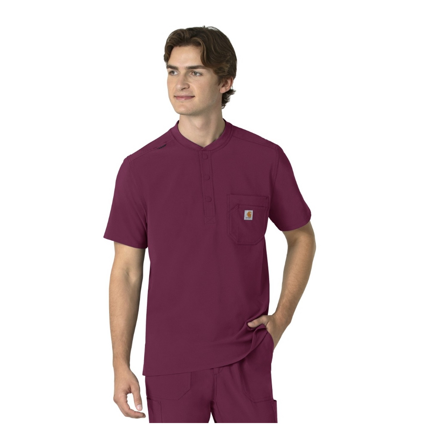 C16310 Carhartt Cross-Flex Men's Henley Scrub Top