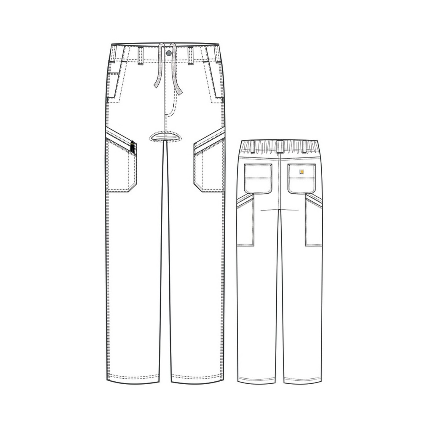 C56418 Pantalon Carhartt Ripstop Rugged Flex à jambe droite pour hommes avec poches cargo