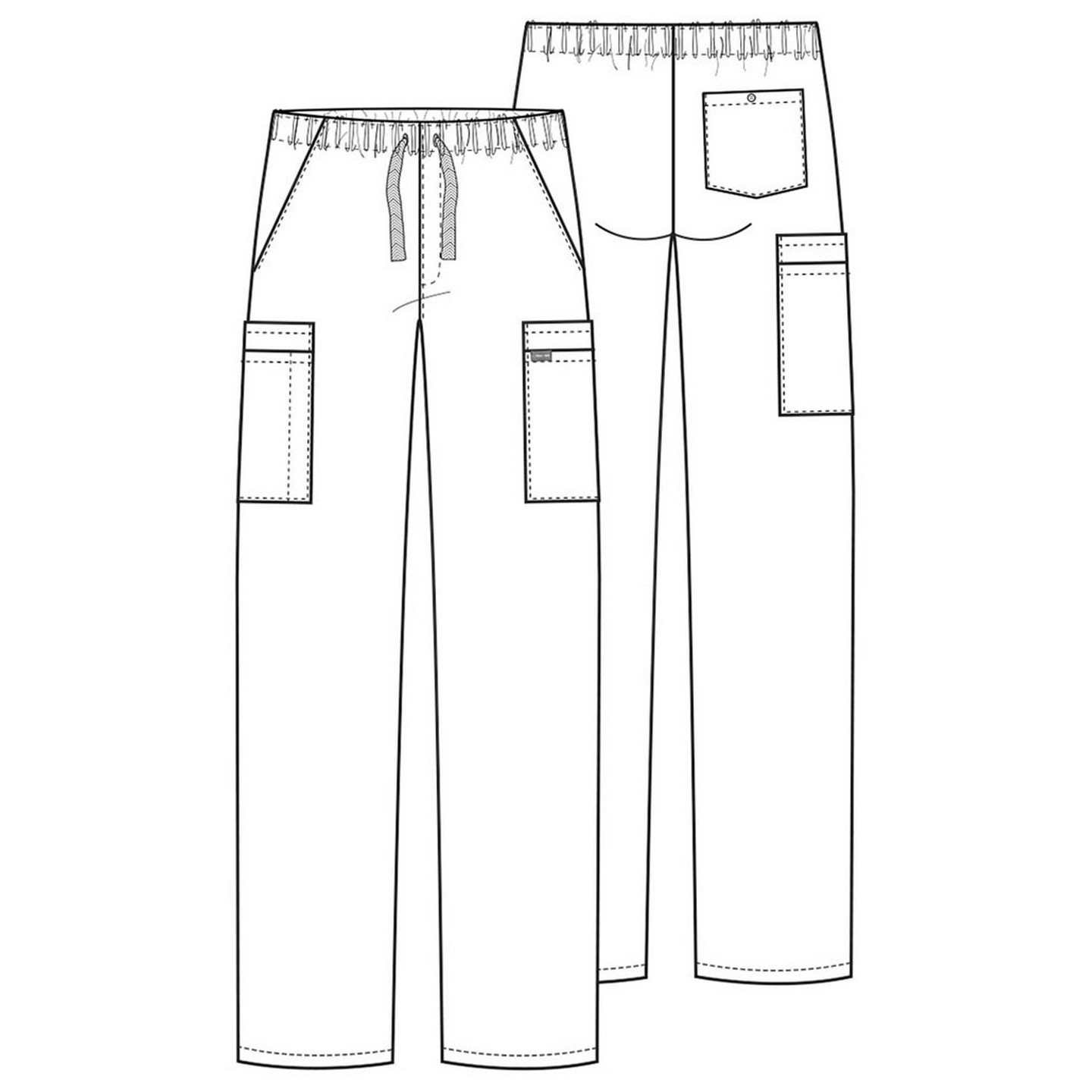 4000 Workwear Originals Men's Tapered Leg Fly Front Pants by Cherokee