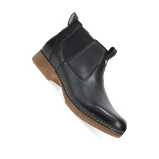 Michele Black Waxy Milled Boot for Women by Dansko
