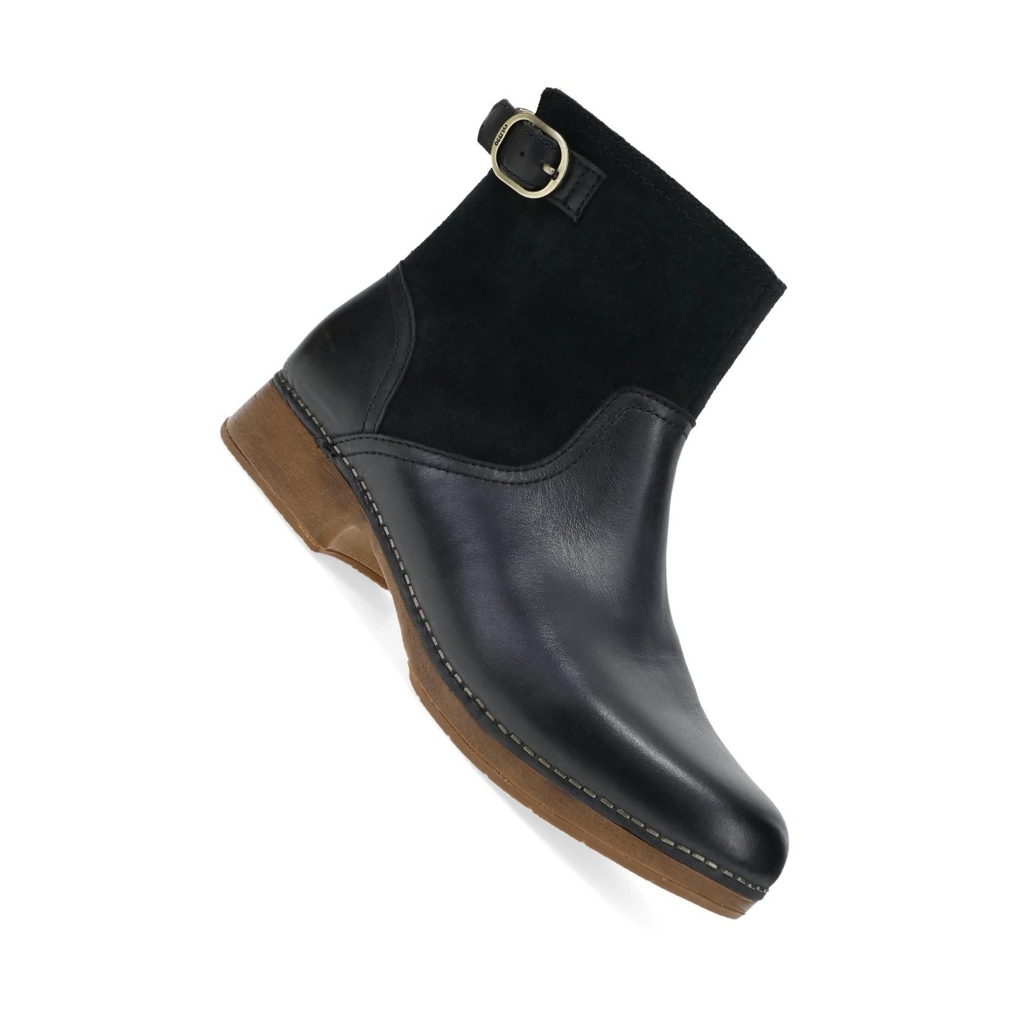 Monique Black Burnished Calf Boot for Women by Dansko