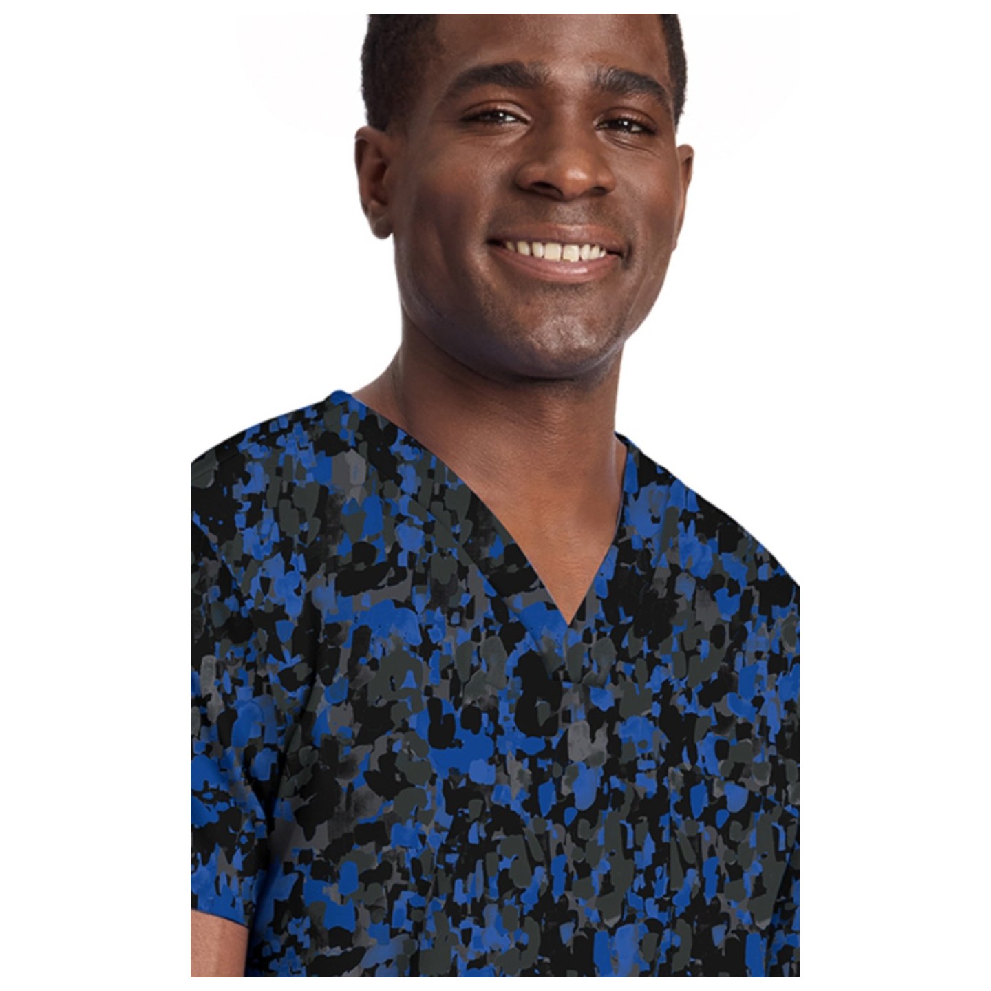 CK691 Unisex 4 Pocket Print Top by Cherokee - Dabbling In Paint