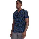 CK691 Unisex 4 Pocket Print Top by Cherokee - Dabbling In Paint