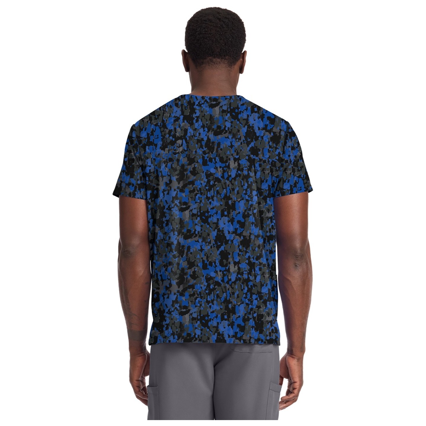 CK691 Unisex 4 Pocket Print Top by Cherokee - Dabbling In Paint