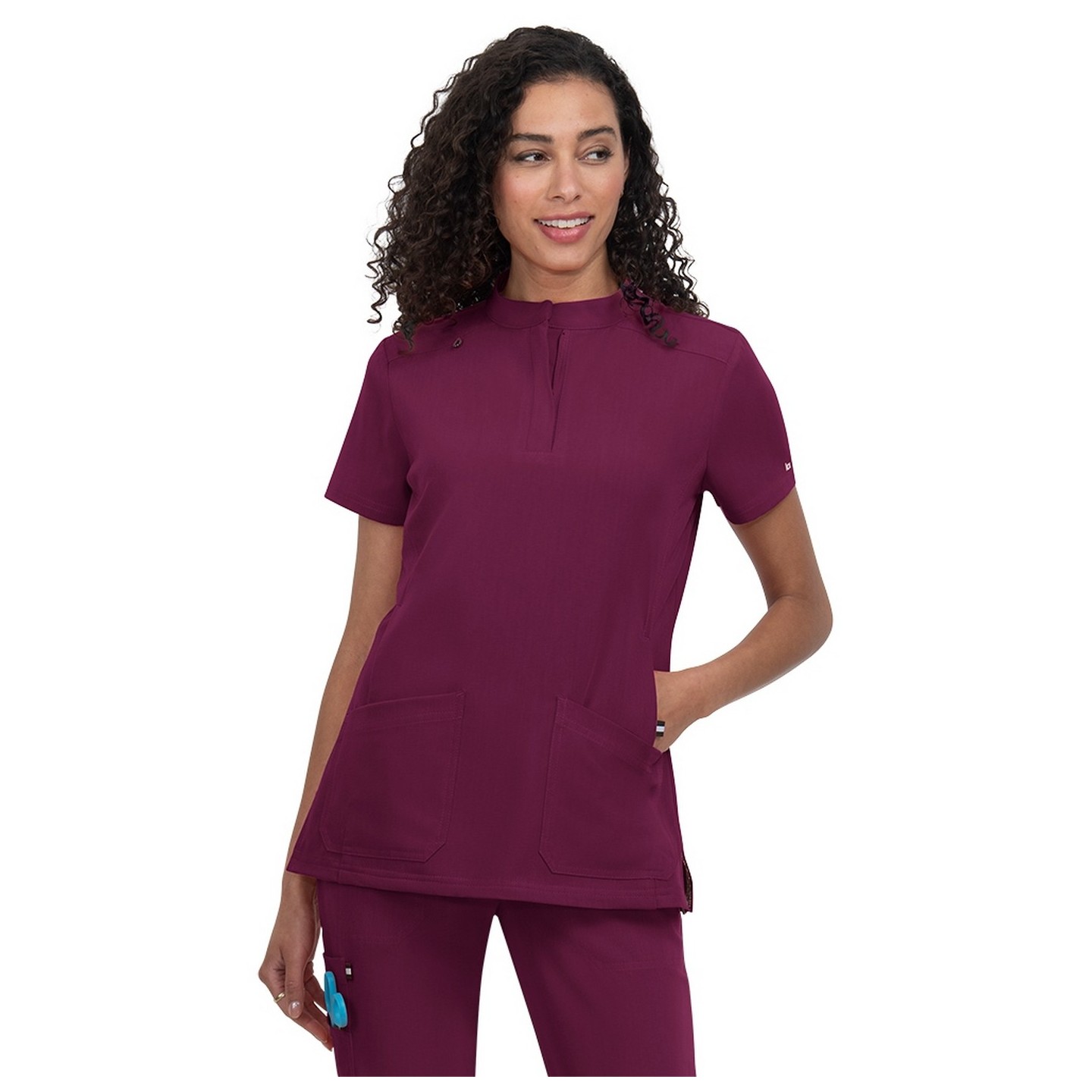 1081 koi Next Gen Driven Mandarin Collar Top