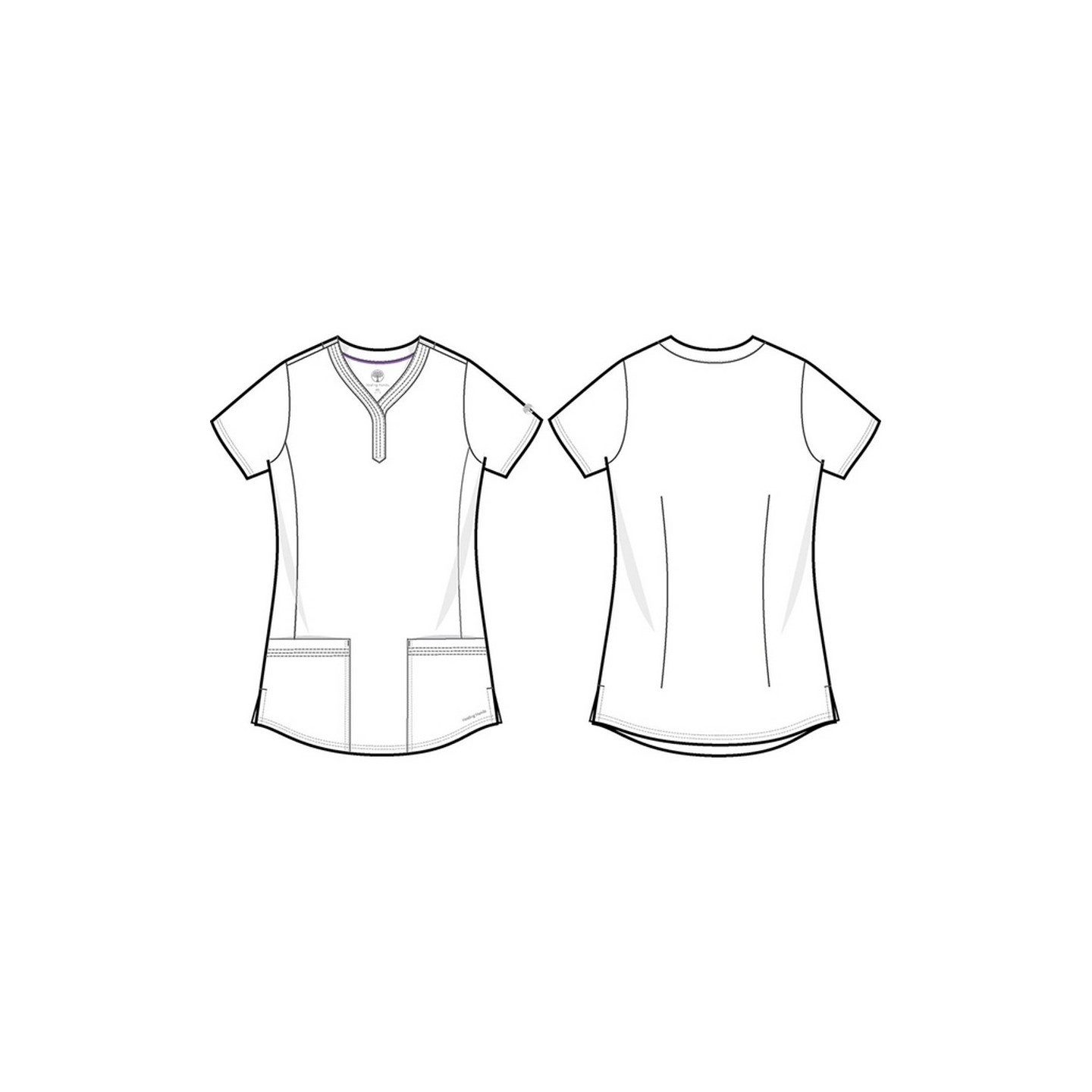 2167 Healing Hands Purple Label Jane Y-Neck Top