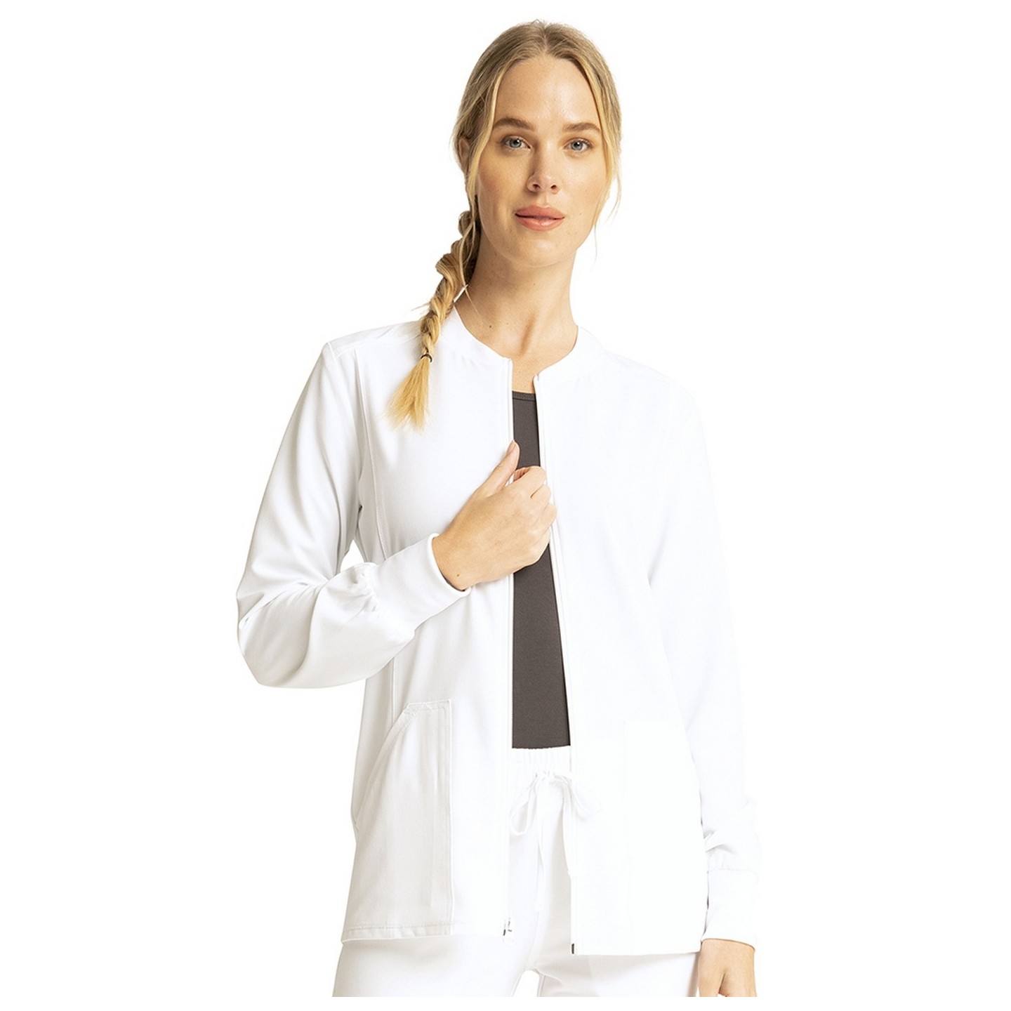 CKA384 Allura Round Neck Zip FroCKA384 Allura Veste d'Échauffement à Col Rond Zippée par Cherokeent Jacket by Cherokee