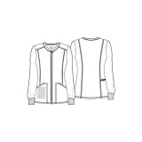 CKA384 Allura Round Neck Zip FroCKA384 Allura Veste d'Échauffement à Col Rond Zippée par Cherokeent Jacket by Cherokee