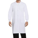 4533 Greentown Classix – Manteau de laboratoire unisexe long avec fermoir en *Snap* en avant - Poignets tricotés 