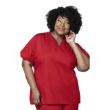 102 WonderWork Mock Wrap Scrub Top