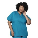 102 WonderWork Mock Wrap Scrub Top