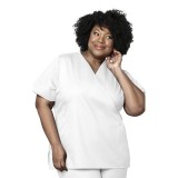 102 WonderWork Mock Wrap Scrub Top