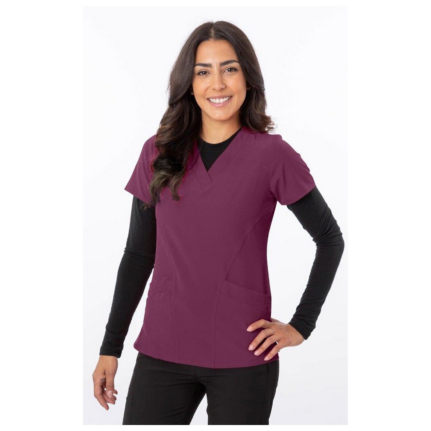 18-1060 Greentown Haut d’uniform Zinnia stretch à double poche 