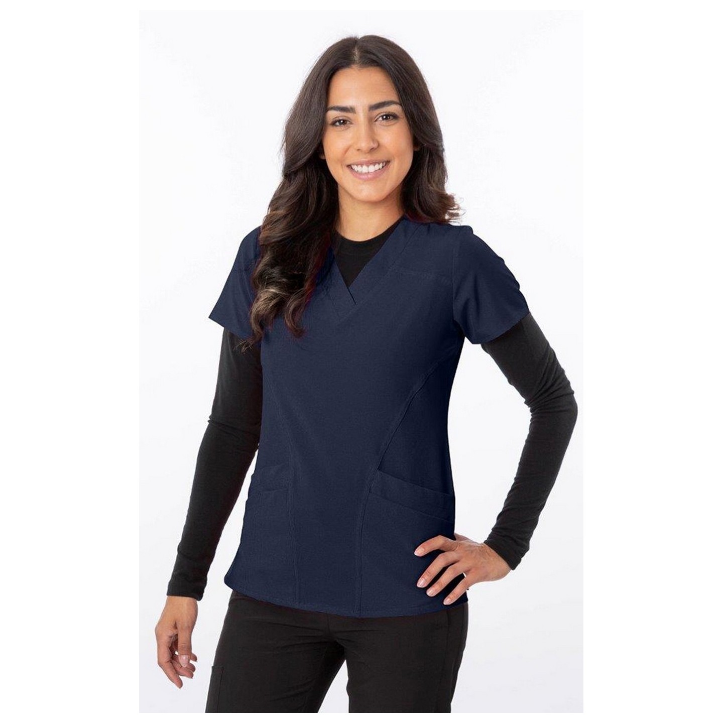 18-1060 Greentown Haut d’uniform Zinnia stretch à double poche 