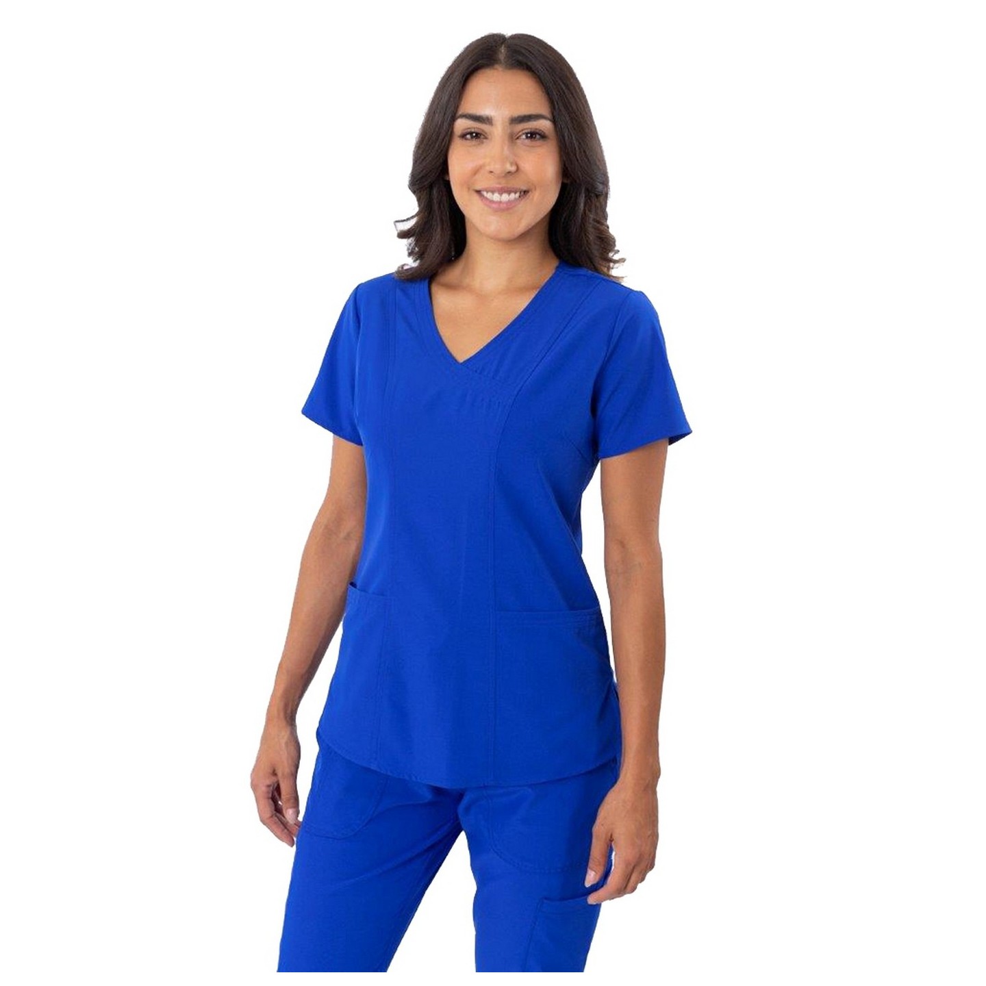 18-1064 Haut d’uniform Greentown avec étirement à quatre-sens et encolure Sweetheart