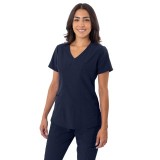 18-1064 Haut d’uniform Greentown avec étirement à quatre-sens et encolure Sweetheart