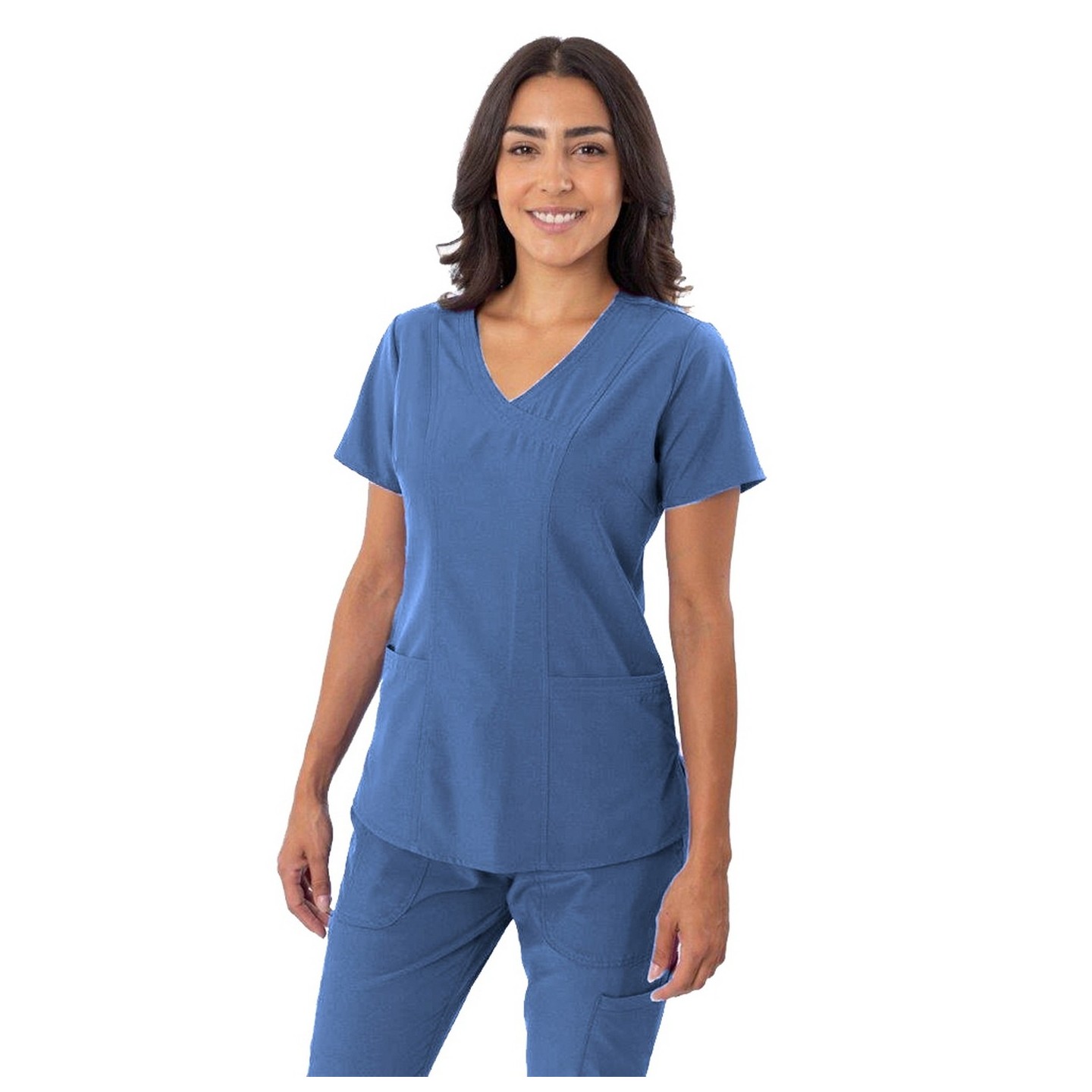 18-1064 Greentown Zinnia Four-way Stretch Fabric With Sweetheart Neck