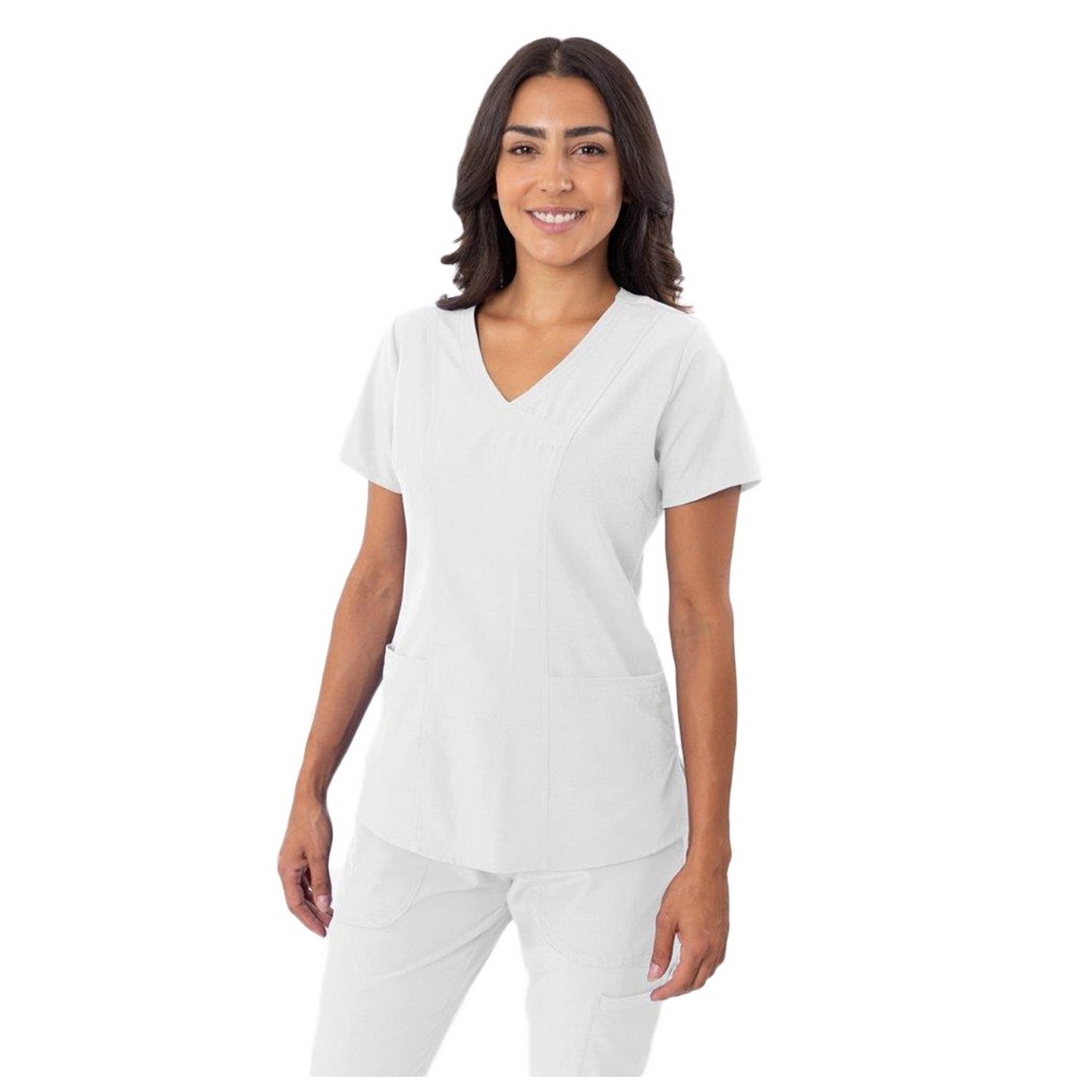 18-1064 Haut d’uniform Greentown avec étirement à quatre-sens et encolure Sweetheart