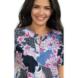 *FINAL SALE 324PR koi Stretch Tanya Top - Romantic Floral