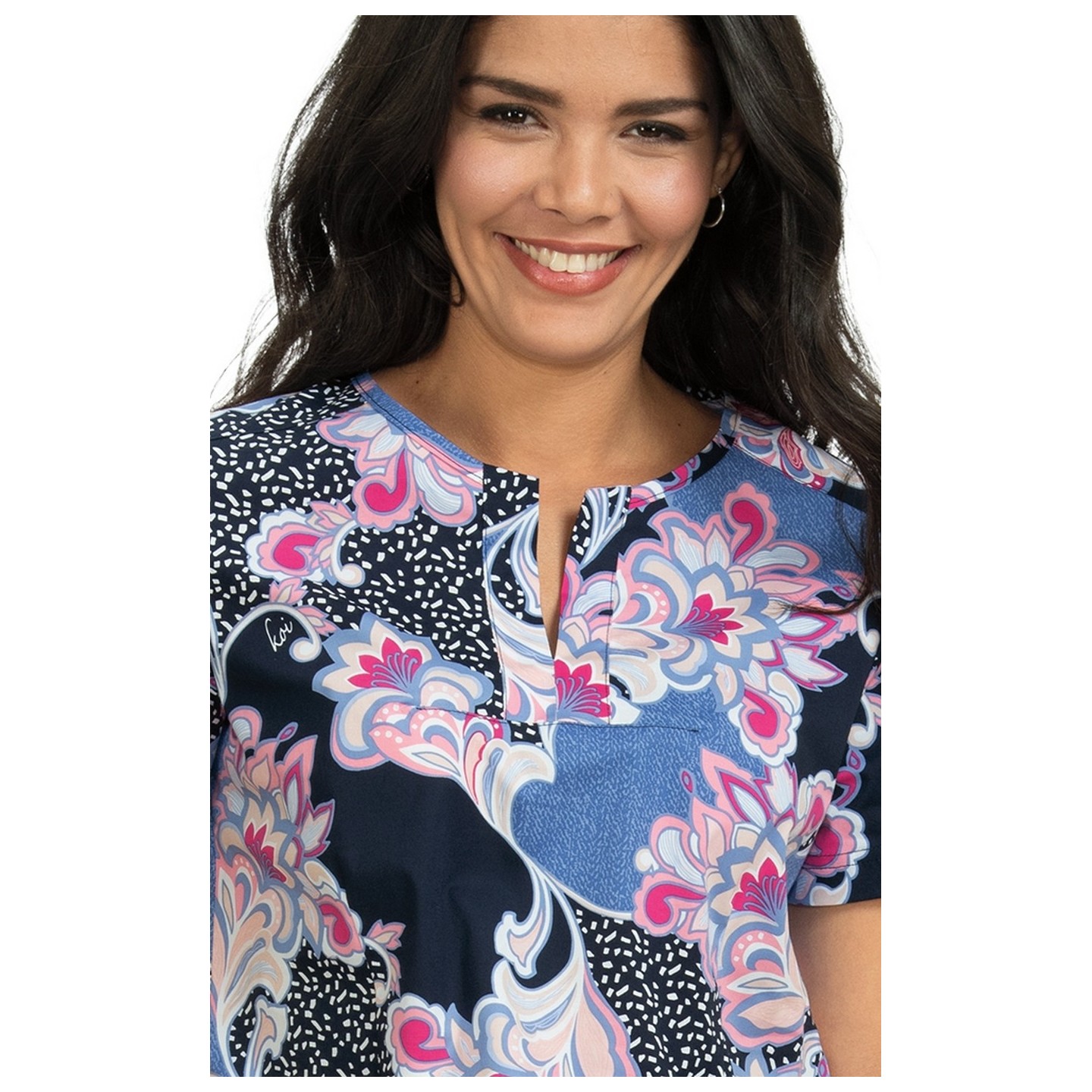 *FINAL SALE 324PR koi Stretch Tanya Top - Romantic Floral