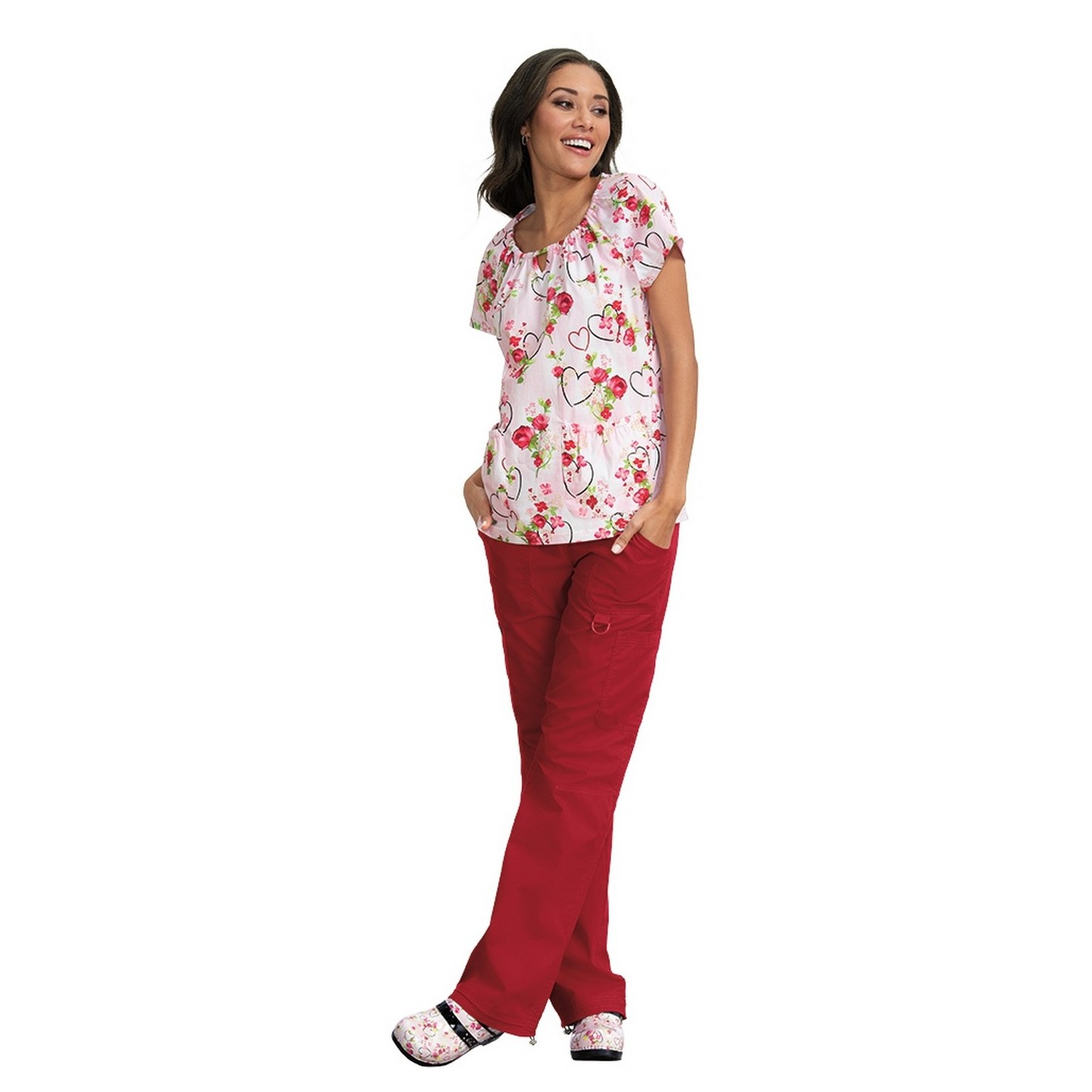 *FINAL SALE 391PR koi Kelby Top - Hearts & Roses