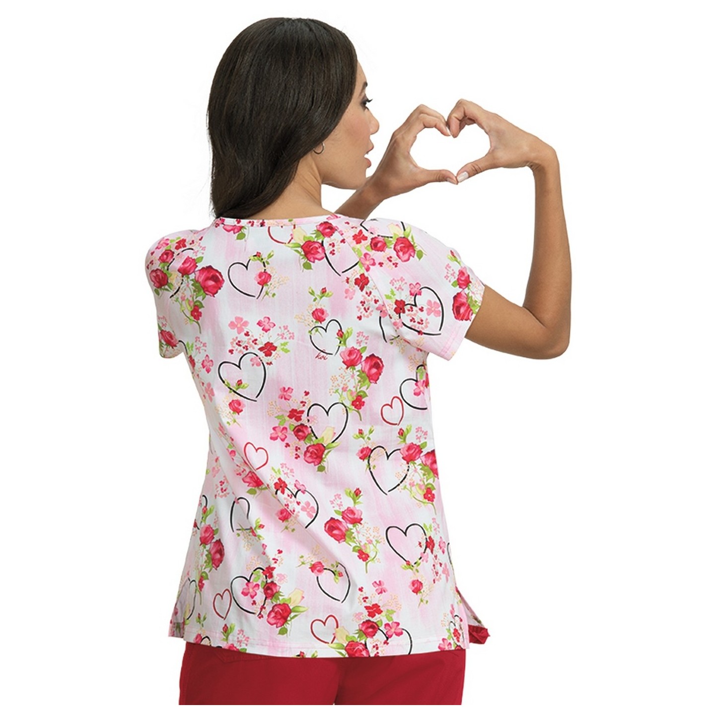*FINAL SALE 391PR koi Kelby Top - Hearts & Roses