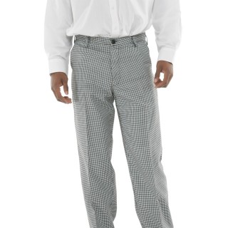 34P MOBB Pantalon HOUNDSTOOTH à devant plat