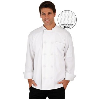CC650 MOBB Unisex Long Sleeve Chef Coat With Moisture Wicking Mesh Back