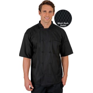CC550 MOBB Unisex Short Sleeve Chef Coat With Moisture Wicking Mesh Back