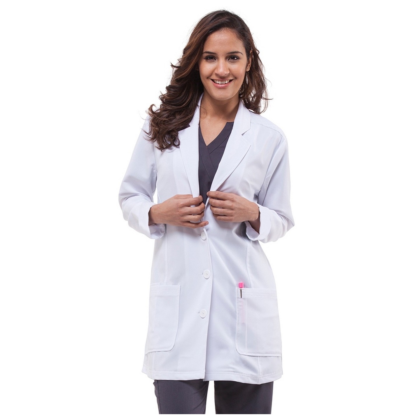 5053 Healing Hands Purple Label Faith 31 Inch Notched Collar Lab Coats