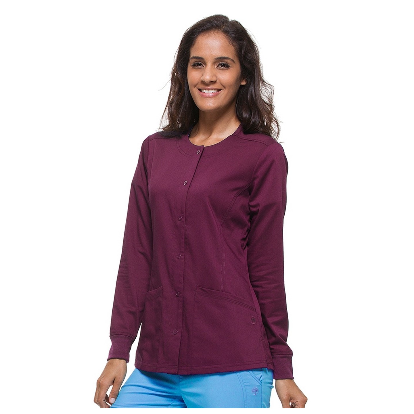 5063 Healing Hands Purple Label Daisy Scrub Jackets With Cell Phone Pocket