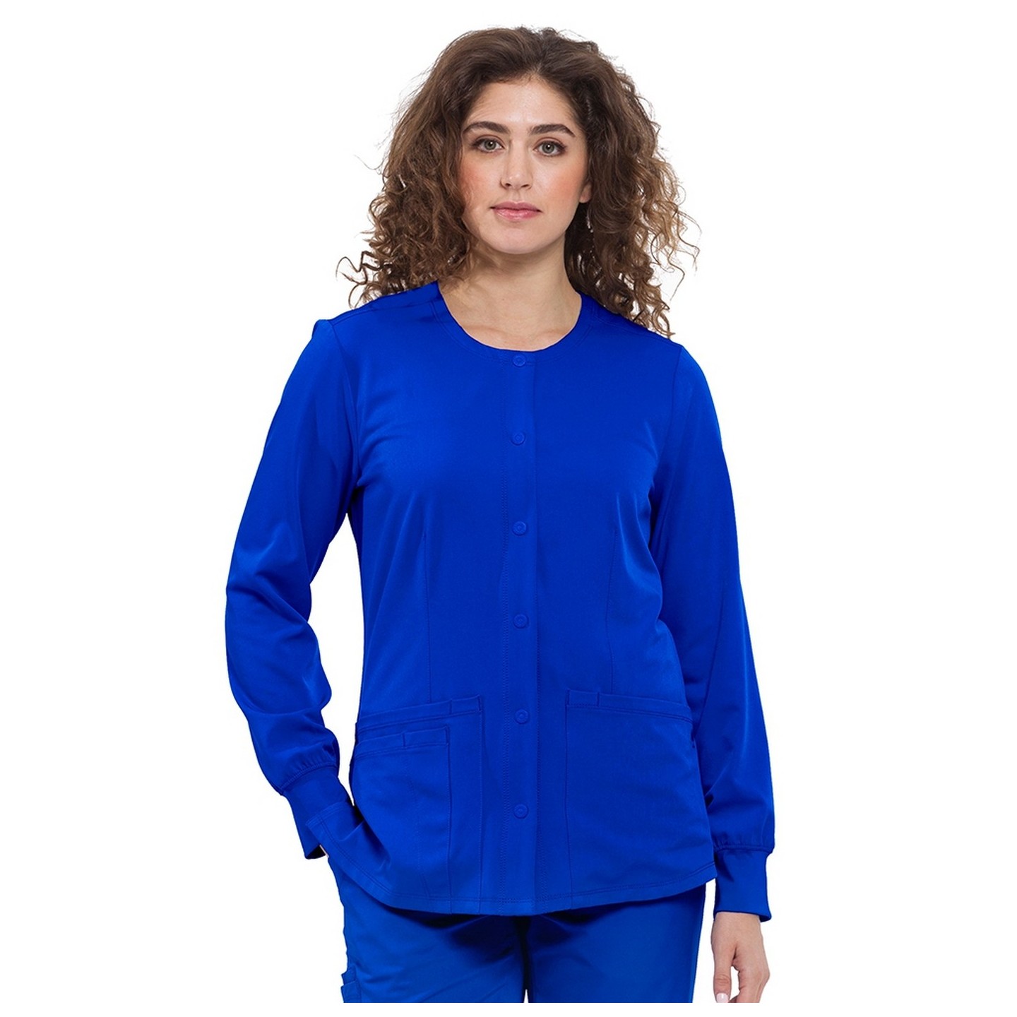 5500 HH Works by Healing Hands Megan Round Neck Warm-Up Scrub Jacket