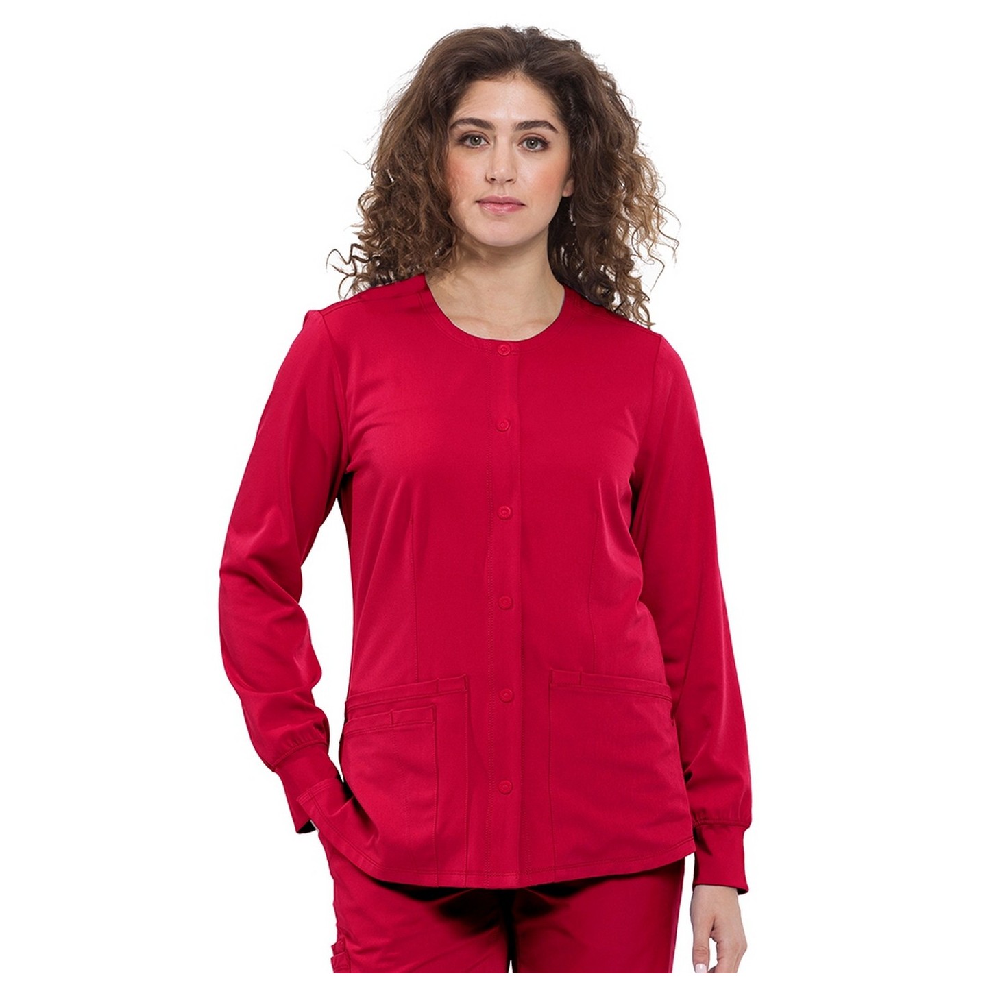 5500 HH Works by Healing Hands Megan Round Neck Warm-Up Scrub Jacket