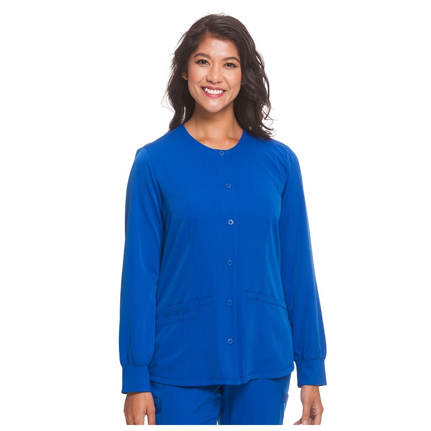 5500 HH Works by Healing Hands Megan Round Neck Warm-Up Scrub Jacket