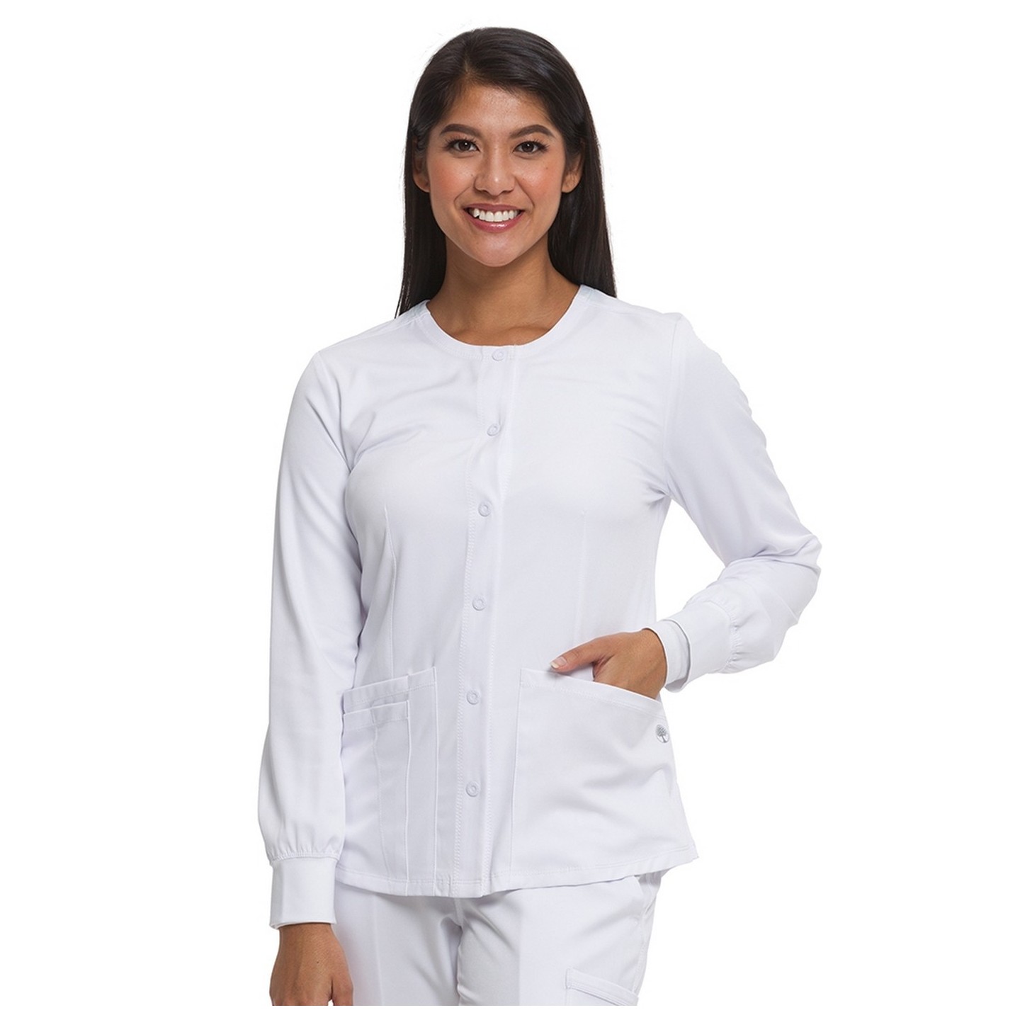 5500 HH Works by Healing Hands Megan Round Neck Warm-Up Scrub Jacket