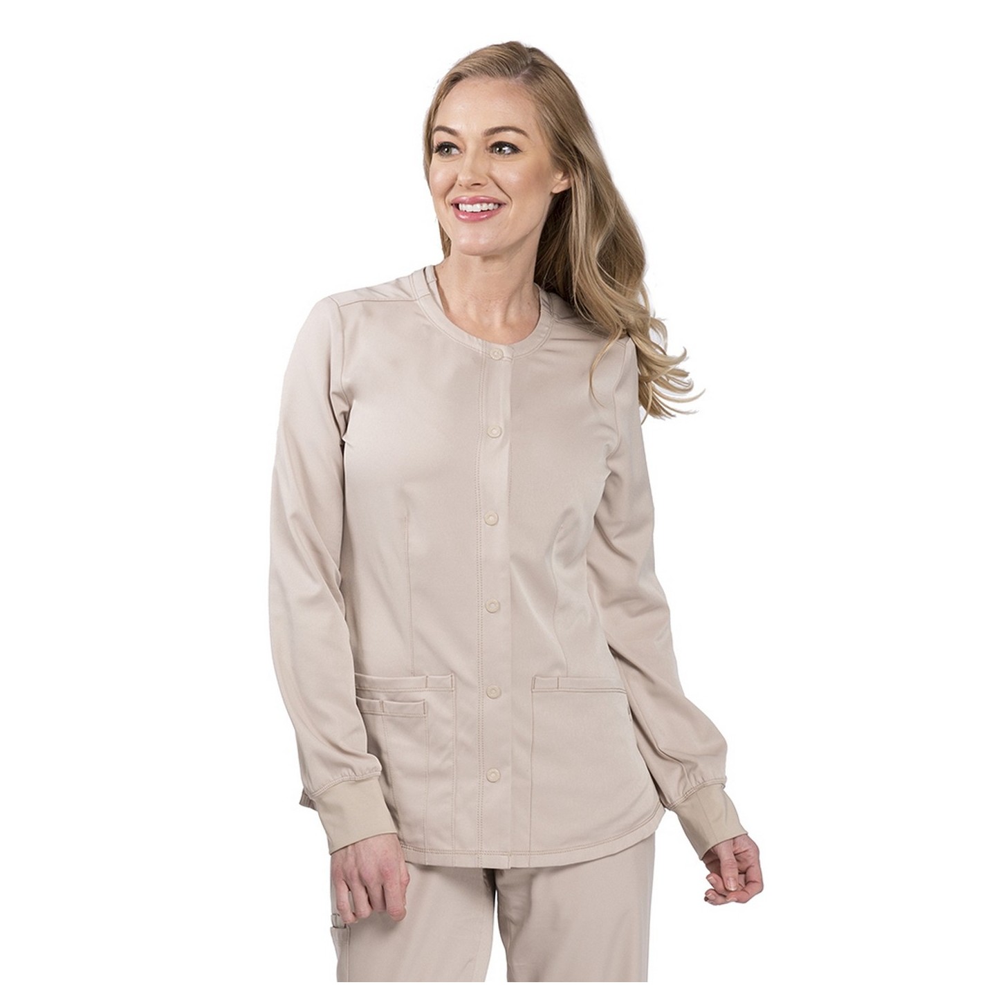 5500 HH Works by Healing Hands Megan Round Neck Warm-Up Scrub Jacket