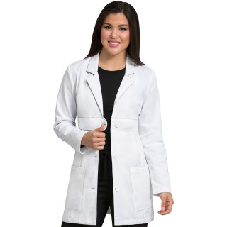 8617 Med Couture blouse laboratoire ceinturé 33" de longueur 