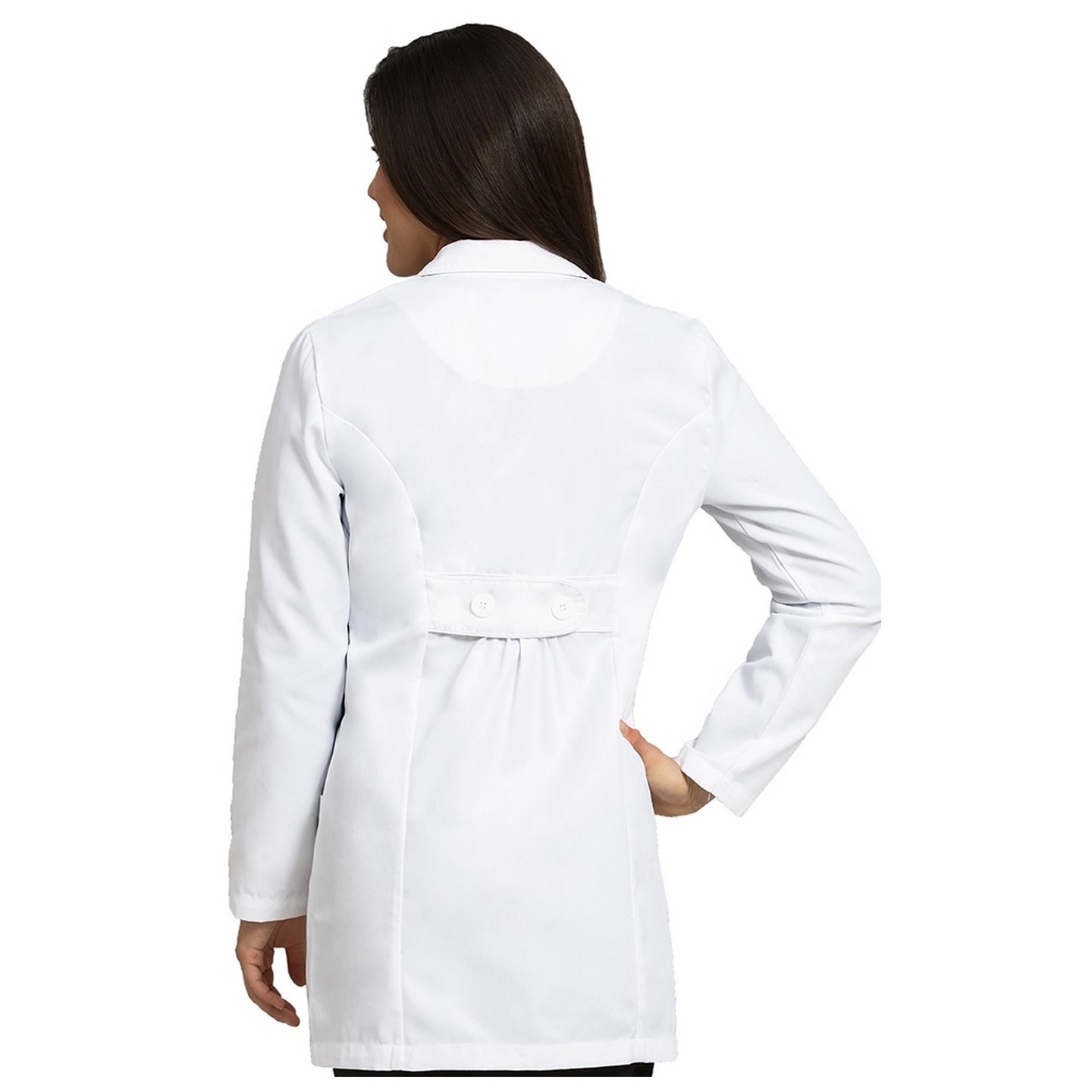 8617 Med Couture blouse laboratoire ceinturé 33" de longueur 