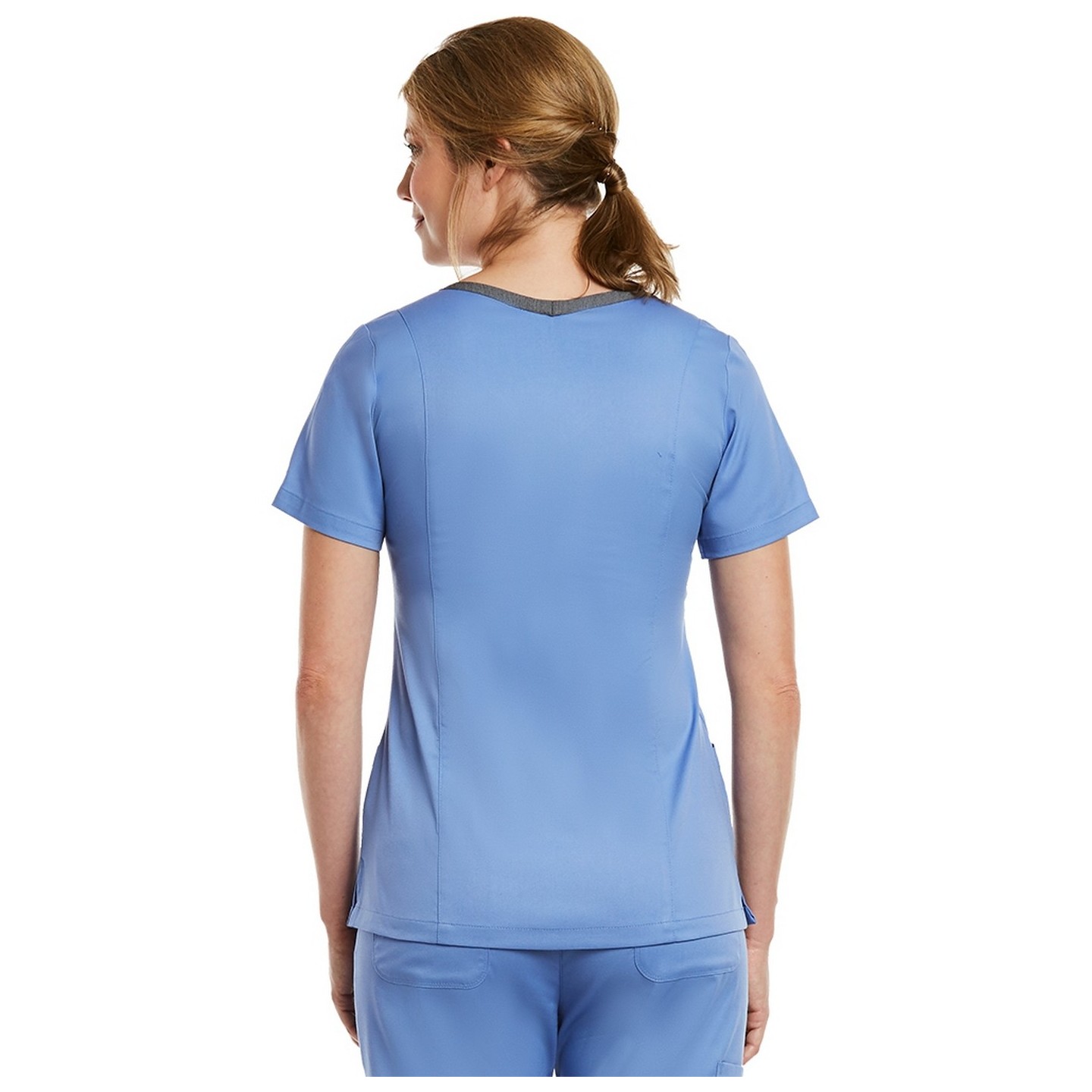 3502 Matrix Both Side Contrast V-Neck Top - Maevn