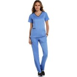 3502 Matrix Both Side Contrast V-Neck Top - Maevn