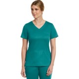 3701 Matrix Curved Mock Wrap Top - Maevn