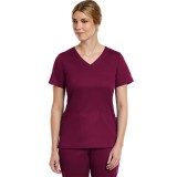 3701 Matrix Curved Mock Wrap Top - Maevn