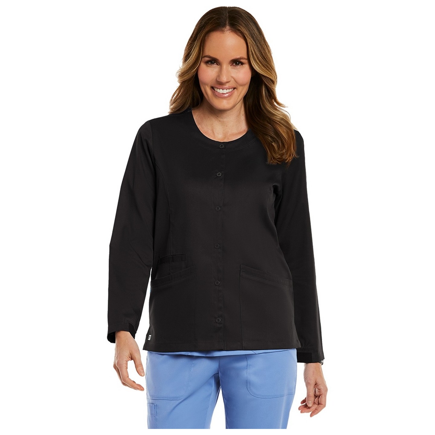 7701 Matrix Round Neck Snap Jacket - Maevn